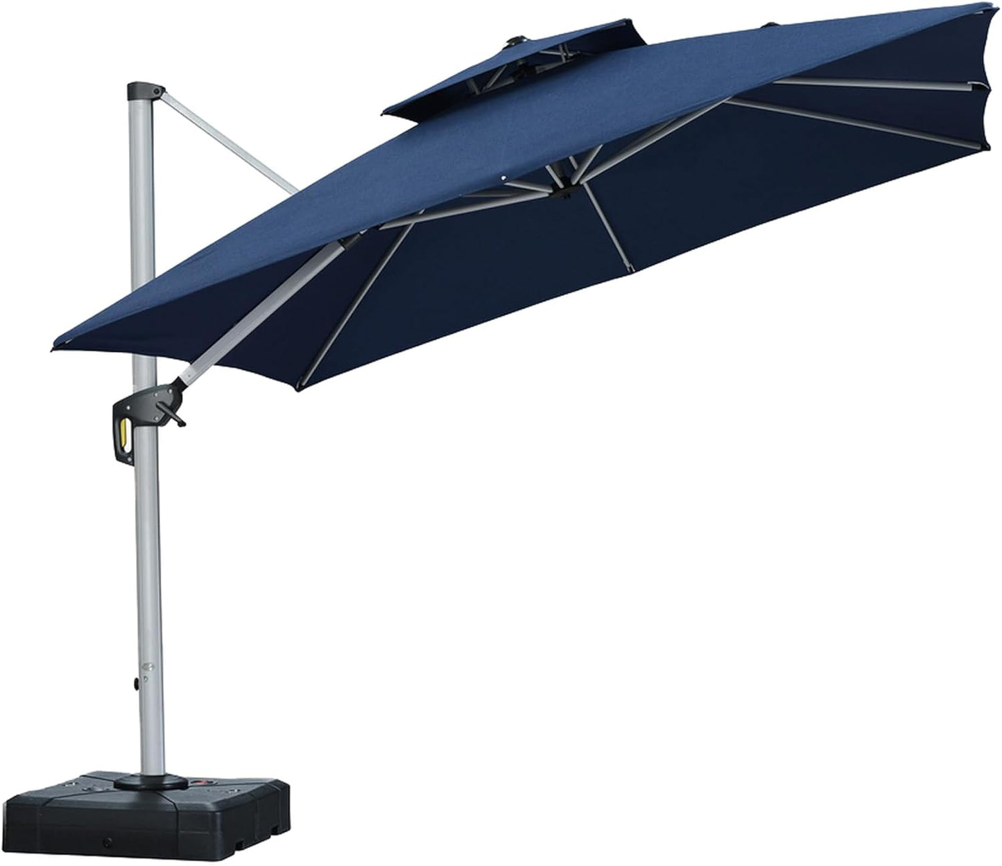 PURPLE LEAF 9' X 12' Patio Umbrella Outdoor Rectangle Umbrella Large Cantilever Umbrella Windproof Offset Heavy Duty Sun for Garden Deck Pool Patio, Beige