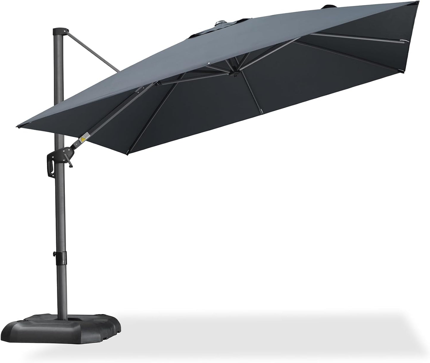 PURPLE LEAF 9' X 11.5' Patio Umbrella Outdoor Cantilever Rectangle Umbrella Aluminum Offset Umbrella with 360-degree Rotation for Garden Deck Pool Patio, Navy Blue