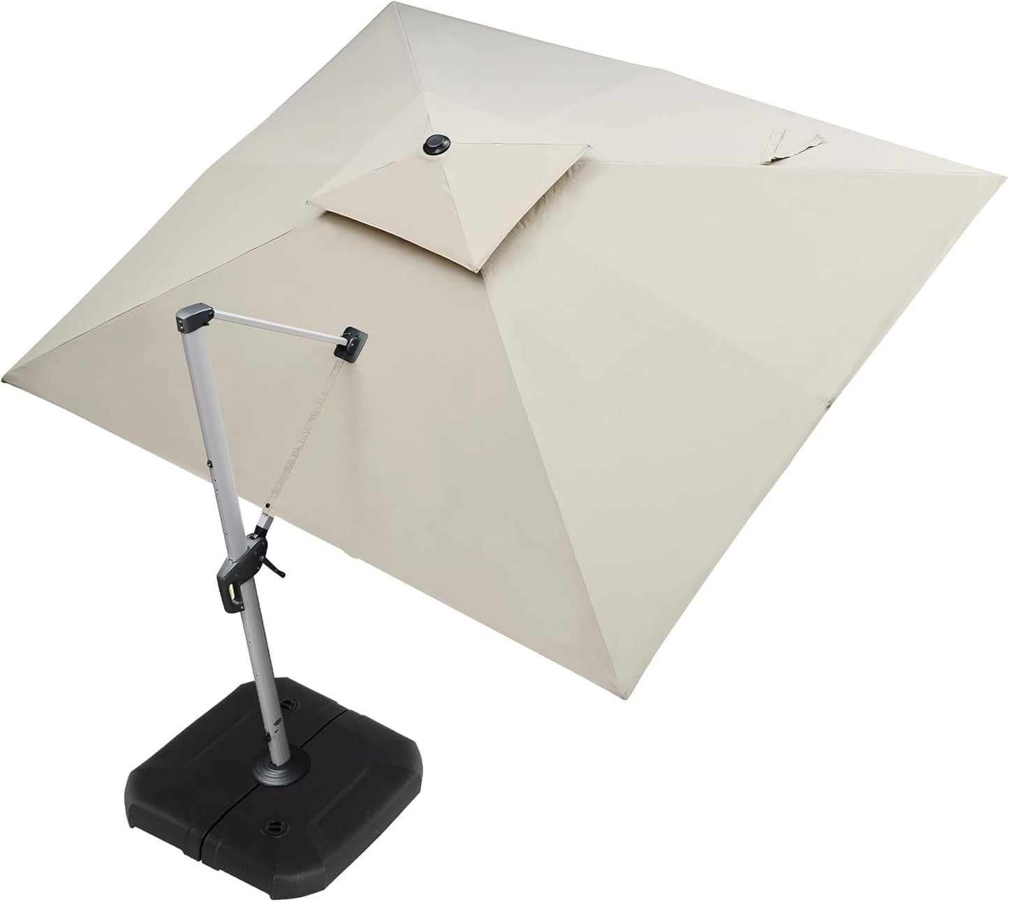 PURPLE LEAF 9' X 12' Patio Umbrella Outdoor Rectangle Umbrella Large Cantilever Umbrella Windproof Offset Heavy Duty Sun for Garden Deck Pool Patio, Beige