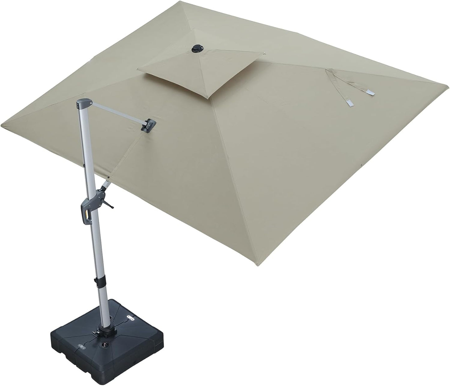 PURPLE LEAF 9' X 12' Patio Umbrella Outdoor Rectangle Umbrella Large Cantilever Umbrella Windproof Offset Heavy Duty Sun for Garden Deck Pool Patio, Beige