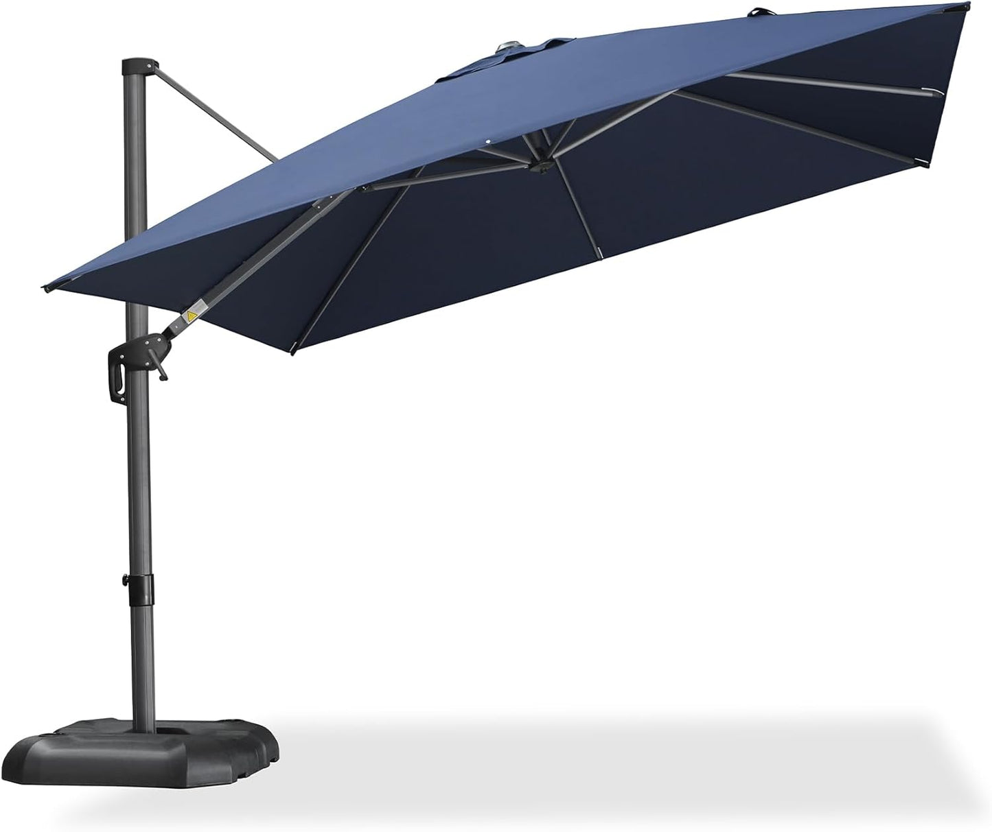 PURPLE LEAF 9' X 11.5' Patio Umbrella Outdoor Cantilever Rectangle Umbrella Aluminum Offset Umbrella with 360-degree Rotation for Garden Deck Pool Patio, Navy Blue