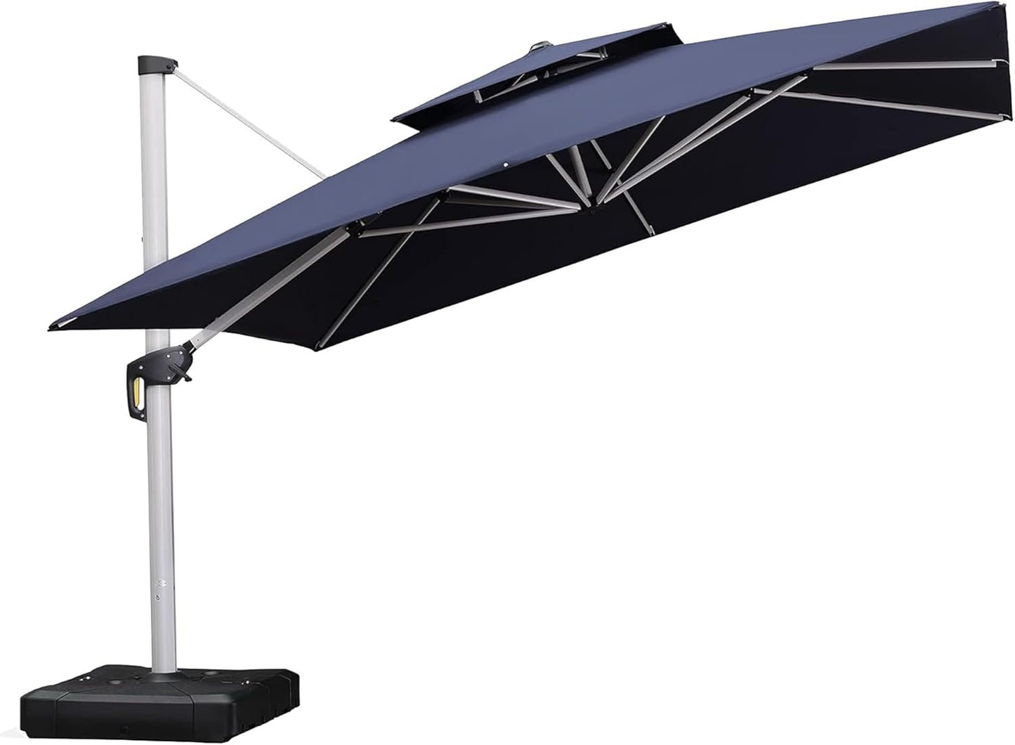 PURPLE LEAF 9' X 12' Patio Umbrella Outdoor Rectangle Umbrella Large Cantilever Umbrella Windproof Offset Heavy Duty Sun for Garden Deck Pool Patio, Beige