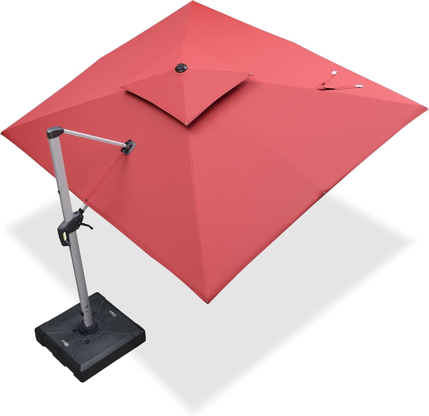 PURPLE LEAF 9' X 12' Patio Umbrella Outdoor Rectangle Umbrella Large Cantilever Umbrella Windproof Offset Heavy Duty Sun for Garden Deck Pool Patio, Beige