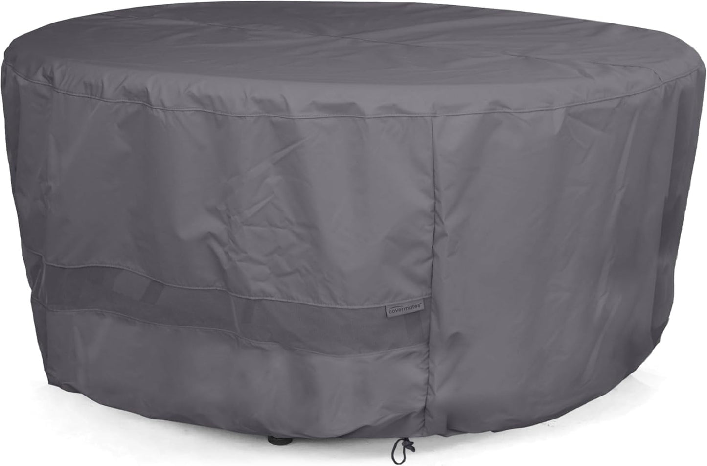 Covermates Round Dining Table Cover - Water-Resistant Polyester, Mesh Ventilation, Patio Table Covers, Round 72DIAMETER x 30H, Khaki
