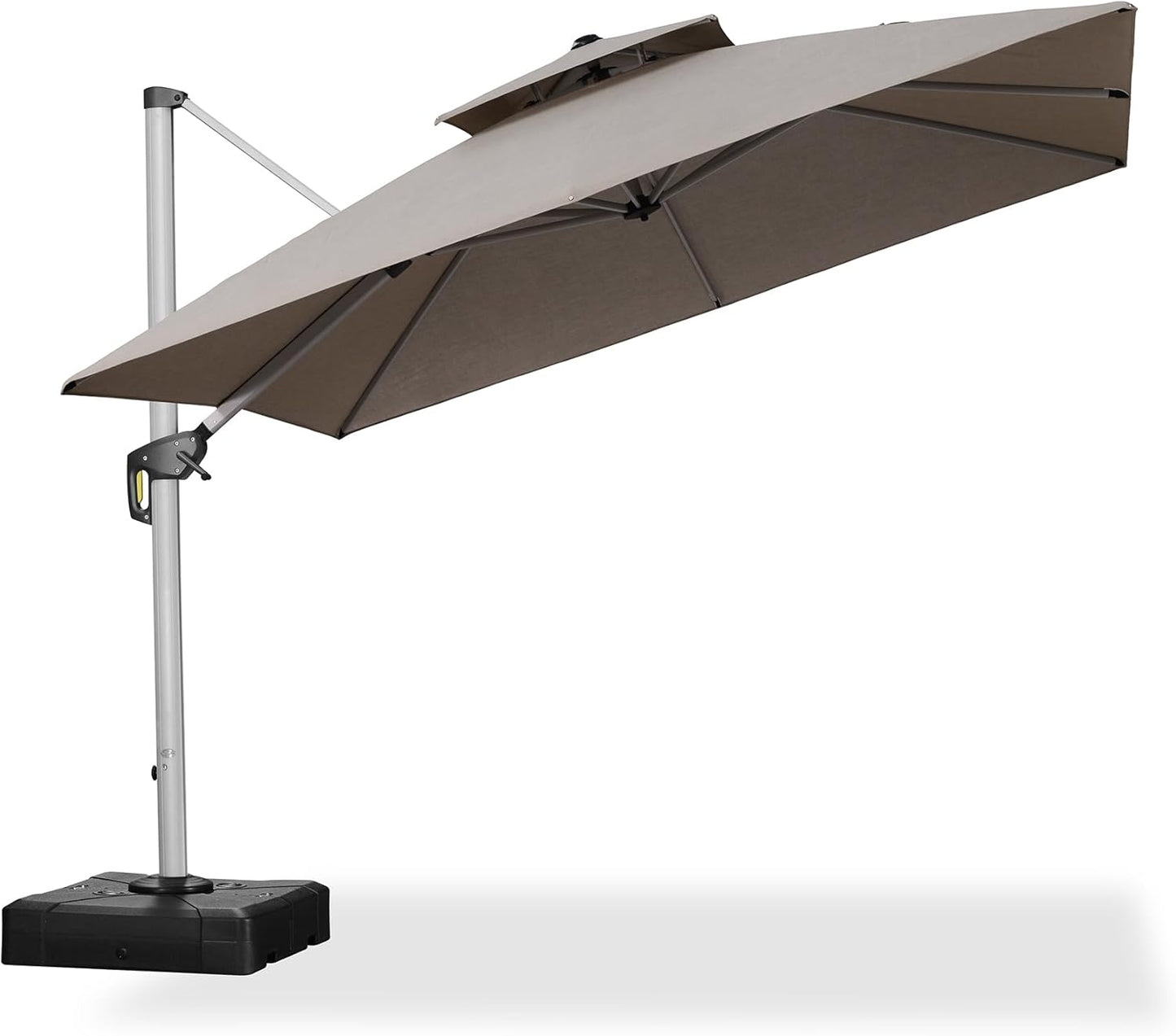 PURPLE LEAF 9' X 12' Patio Umbrella Outdoor Rectangle Umbrella Large Cantilever Umbrella Windproof Offset Heavy Duty Sun for Garden Deck Pool Patio, Beige