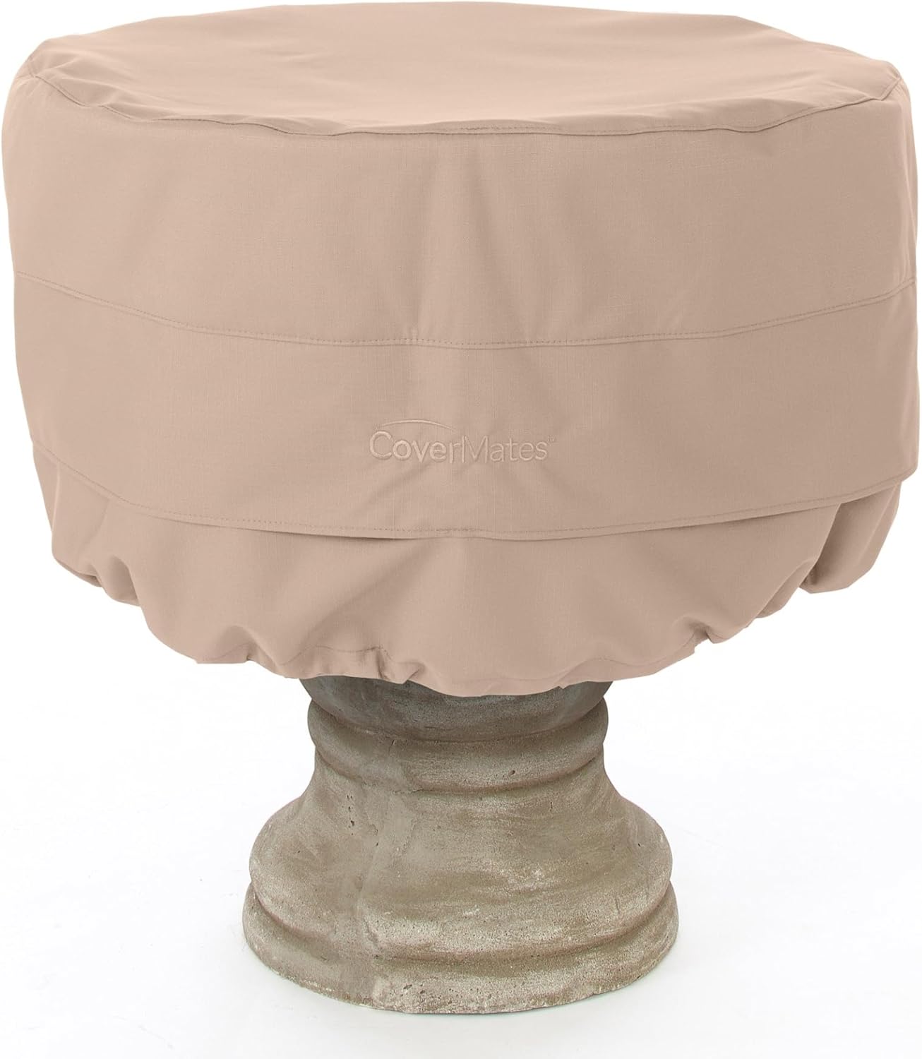 Covermates Fountain Cover - Heavy-Duty Polyester, Weather Resistant, Drawcord Hem, Outdoor Living Covers, 36DIAMETER x 42H, Ripstop Tan