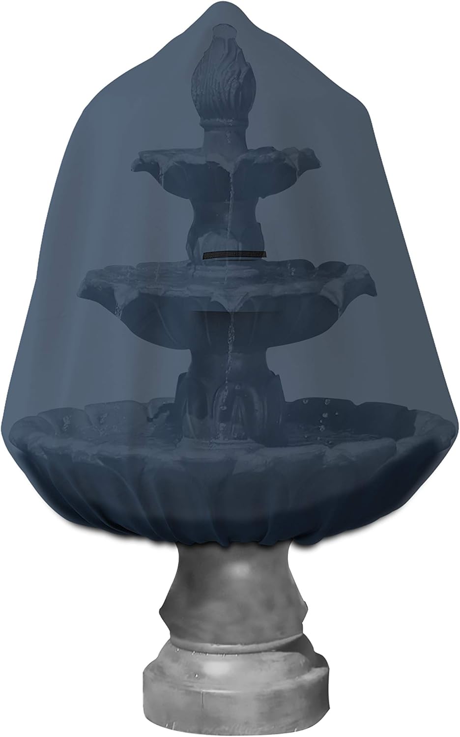Covers & All Fountain Cover, Made of 12 Oz Cover Max Fabric, Waterproof & UV Resistant, Ideal for Moderate Weather (40" Dia x 52" H, Blue)