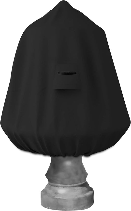 Covers & All Fountain Cover, Made of 18 Oz Cover Tuff Fabric, Waterproof & UV Resistant, Ideal for Extreme Weather (36" Dia x 42" H, Black)